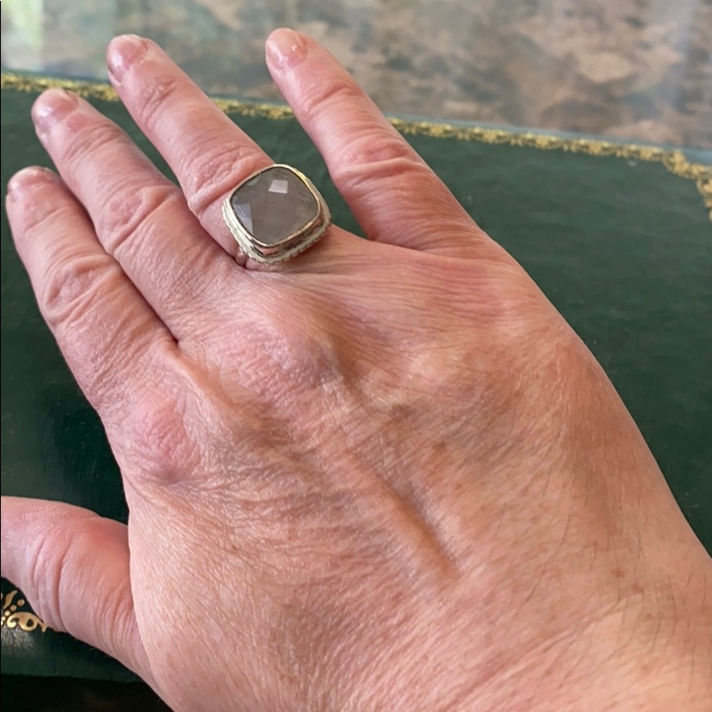 Sterling silver moonstone ring